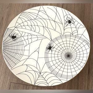 Park Chateau Elegance Spiderweb Bm Black & White Cake Plate NEW